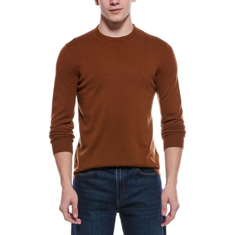 Theory Mens  Haider 100% Cashmere Crewneck Sweater, Brown